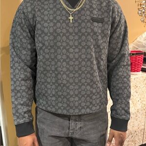 Coach Gray Patterned Sweatshirt